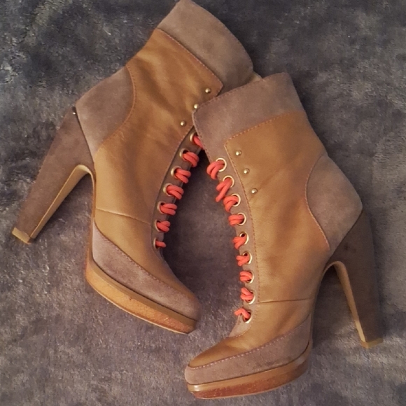 NWOT Victoria's Secret X Colin Stuart Booties Heeled Rare Y2K Boots Vintage - Picture 1 of 8